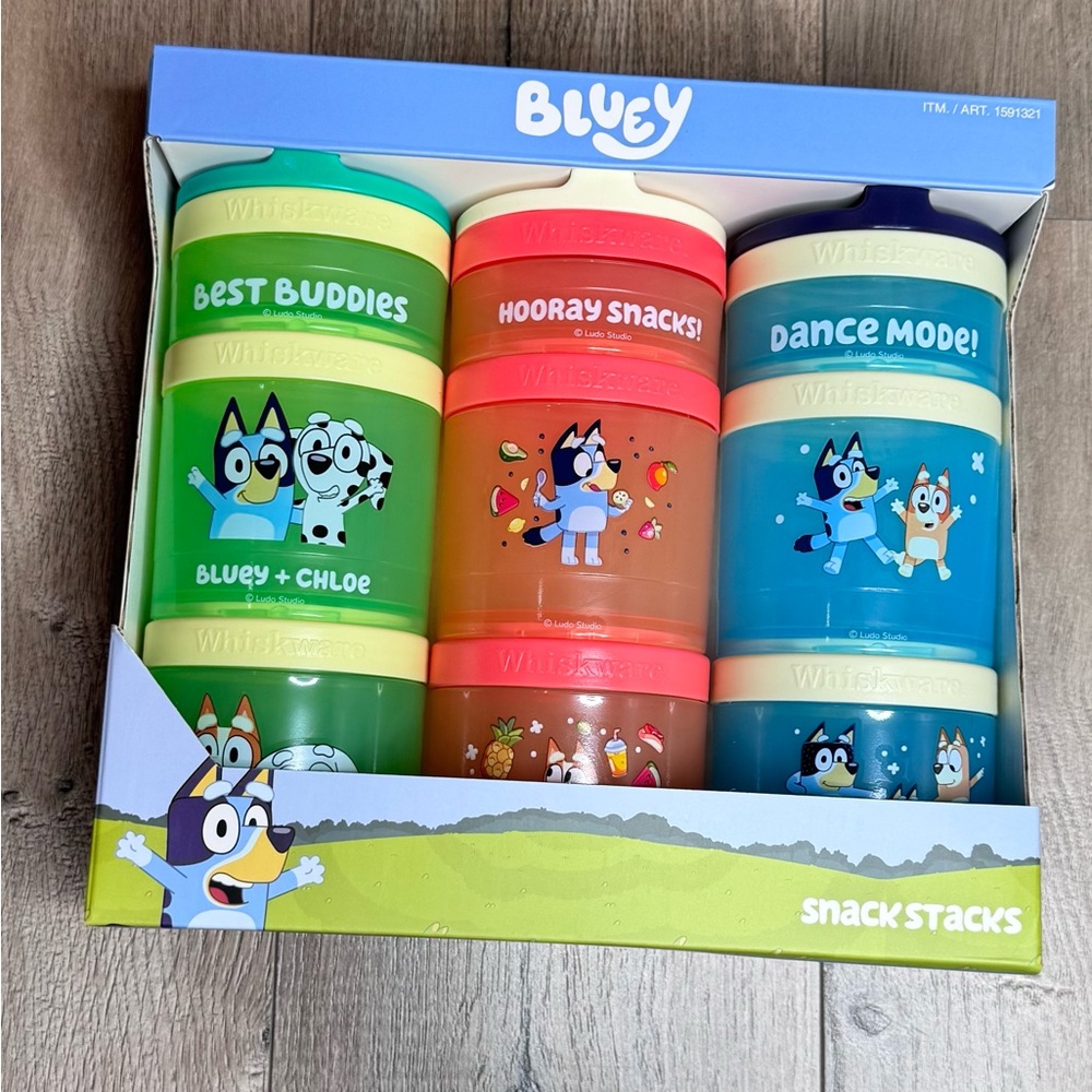 Snack Stacks - Colorful Bluey Kids Snack Container Set